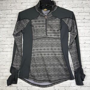 Calia by Carrie Underwood Black Gray Women Quarter Zip Pullover Athletic Size M